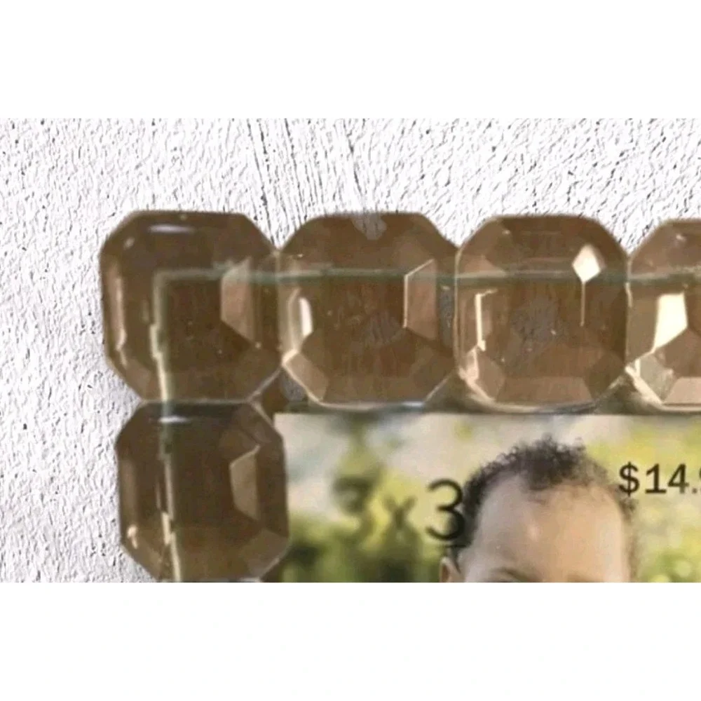 New‎ Modern Solid Glass 5x5 Picture Frame Holds 3x3 Photo